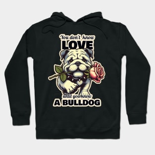 Bulldog Valentine"s day Hoodie